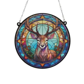 Stag Stained Glass Effect Suncatcher, 6 of 6