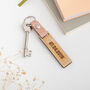 Personalised Oak Wood Message Keyring, thumbnail 2 of 4