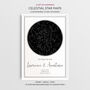 Personalised Star Map Print Classic Circle Design, thumbnail 2 of 12