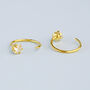 Gold Colour Sterling Silver Crystal Ear Jacket Earrings, thumbnail 3 of 6