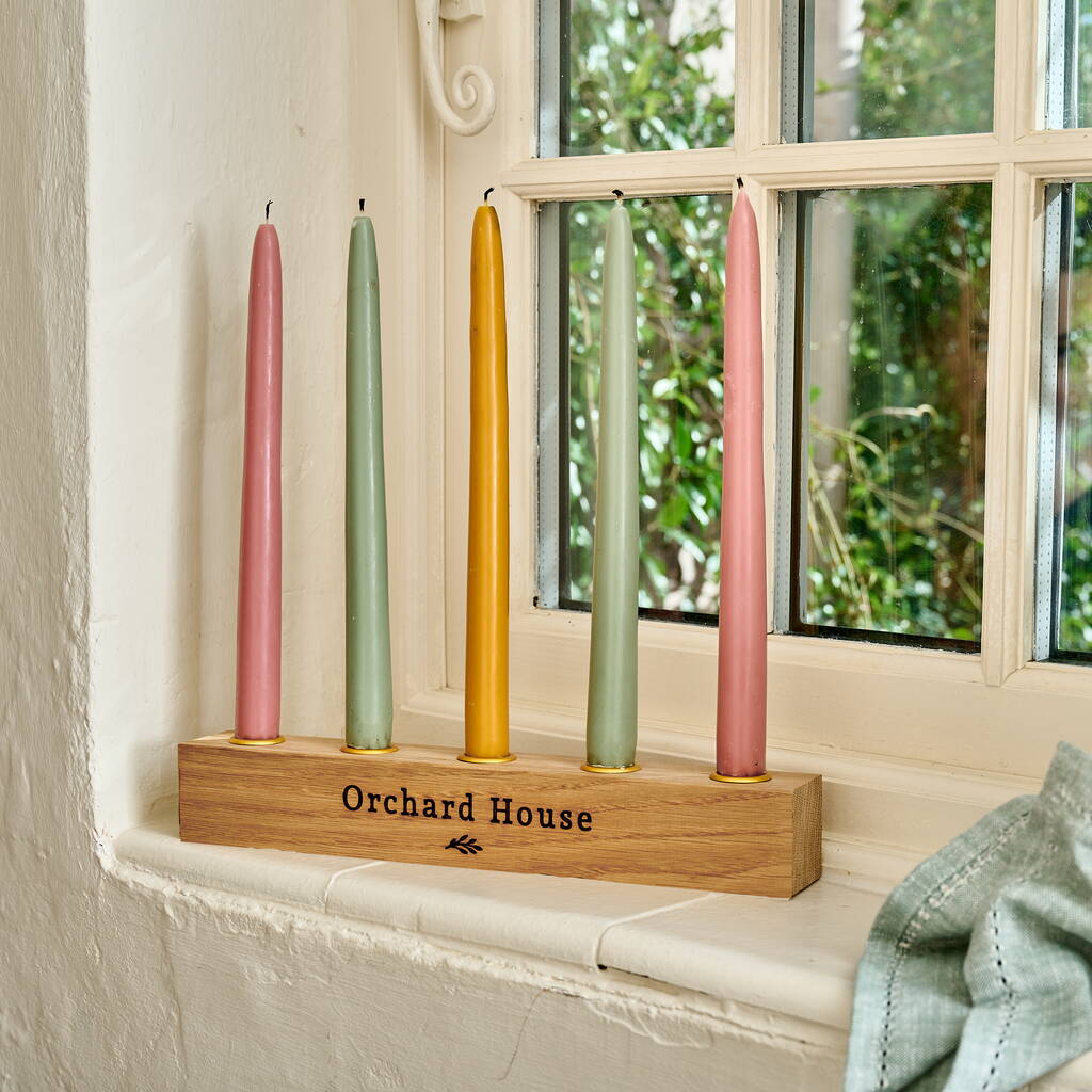 Personalised House Name Candle Stick Holder By Sunday's Daughter