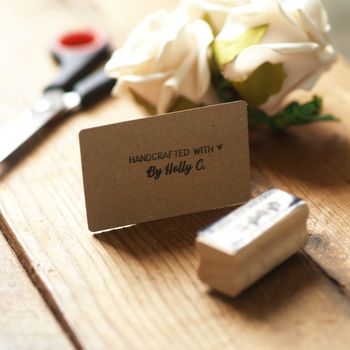 Handcrafted By Personalised Rubber Stamp, 2 of 3