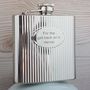 Personalised Ribbed Hip Flask, thumbnail 3 of 7