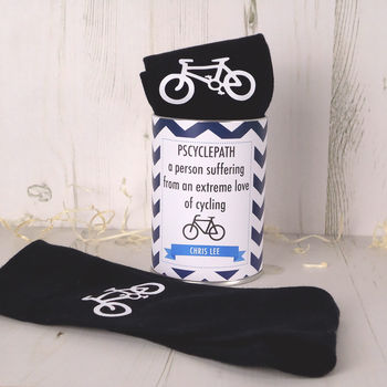 Tin Of Cycle Socks Personalised Gift, 3 of 5