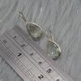 Green Amethyst Teardrop Silver Earrings, thumbnail 6 of 6