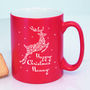 Personalised Red Reindeer Christmas Mug, thumbnail 1 of 5