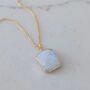 The Rectangle Moonstone Necklace, Gold Plated, thumbnail 3 of 6