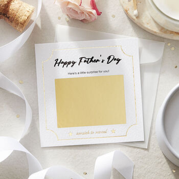 Personalised Father’s Day Scratch Card | Surprise Reveal Gift, 3 of 5