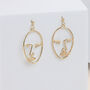 Silver And Gold Plated Abstract Drop Earrings Gift For Friends, thumbnail 1 of 8
