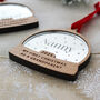 First Christmas As Grandparents Personalised Name Snow Globe Style Bauble, thumbnail 5 of 8