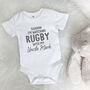 Watching Sport With Uncle Personalised Sports Babygrow, thumbnail 2 of 8