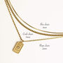 Healing Mantra Tag Necklace 18ct Gold Plated, thumbnail 7 of 12