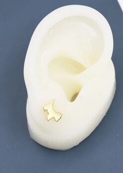 Terrier Dog Stud Earrings In Sterling Silver, 5 of 10