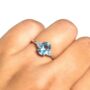 Sky Blue Topaz Ring In Sterling Silver And Gold Vermeil, thumbnail 2 of 12