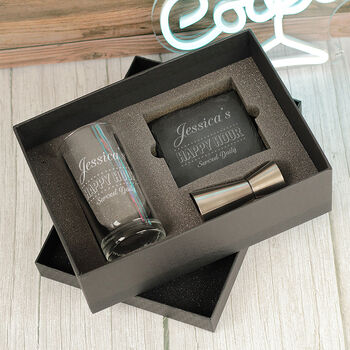Personalised Happy Hour Highball Glass And Gift Set, 5 of 5