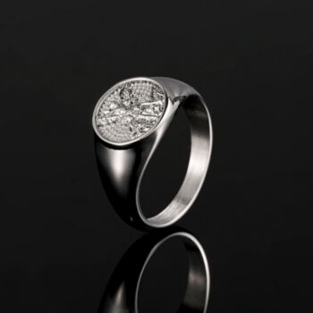 Saint Michael Small Signet Ring Gold Plated Stainless Steel Ring For Men, 10 of 12