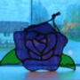 Rose Stained Glass Sun Catcher Wall And Window Art, thumbnail 6 of 8