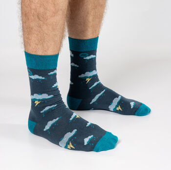 Bamboo Socks | Lightning Socks | Weather Socks | Novelty Socks, 2 of 5