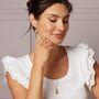 Gold Plated Sterling Silver Floral Pendant Necklace, thumbnail 3 of 5