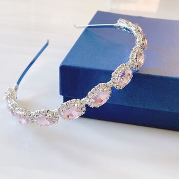Pink Crystal Occasion Headband, 2 of 4