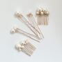 Swarovski Pearl Comb And Hairpin Set Of Five Lustre, thumbnail 4 of 7