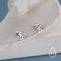 Sterling Silver Skiing Earrings, thumbnail 3 of 11