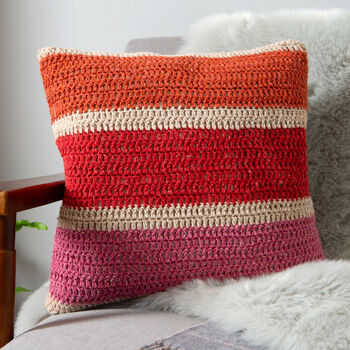 Rainbow Stripe Cushion Crochet Kit, 2 of 12