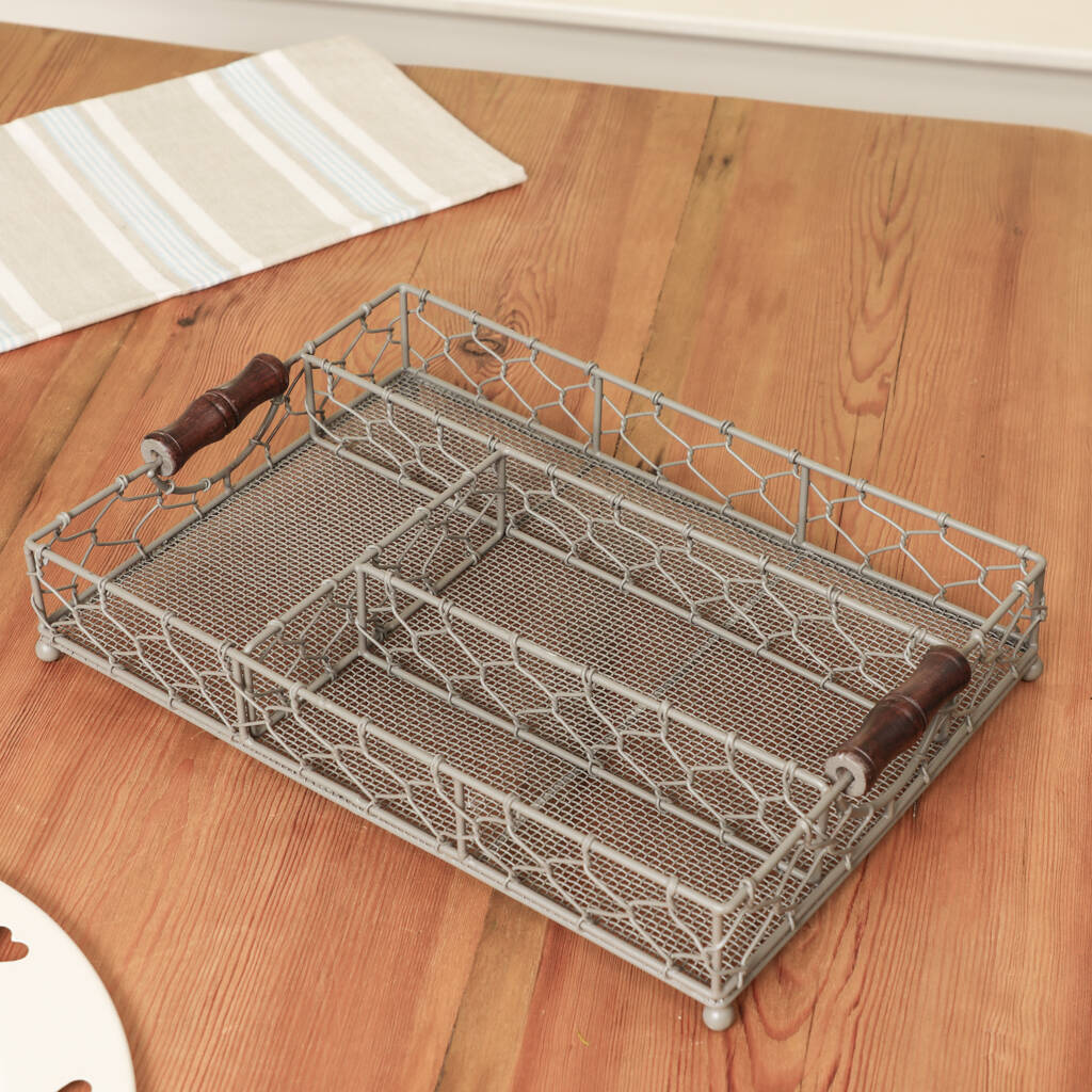 wire silverware tray
