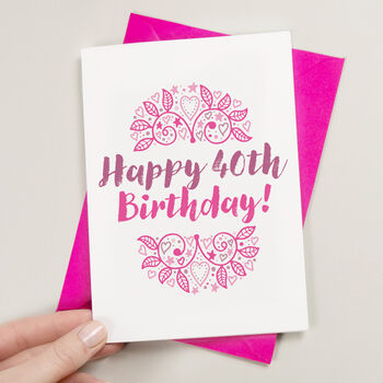 Floral Illustrated Birthday Card Lots Of Colours, 6 of 6