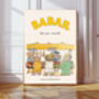 Babar The Elephant At The French Market Nursery Art Print, thumbnail 1 of 4