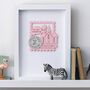 Personalised Paper Cut Christening Wedding Framed Print, thumbnail 1 of 4