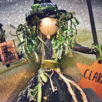 Personalised Witch Treetopper Fairy Decoration, 8 of 12