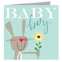 Bunny Baby Boy Greetings Card, thumbnail 2 of 5