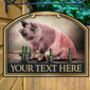 Pig And Bottle Personalised Pub Sign/Bar Sign/Man Cave, thumbnail 4 of 8