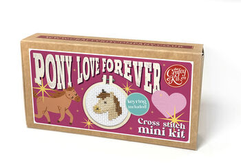 Pony Love Forever! Mini Matchbox Cross Stitch Kit, 7 of 7