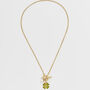 Gold Lucky Clover And Pearl Toggle Necklace, thumbnail 5 of 8