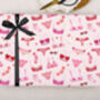 Valentine Wrapping Paper With Bra Underwear Pattern, Three Sheet Pack, thumbnail 3 of 3