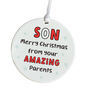 Funny Christmas Ornament Gift For Son, thumbnail 7 of 7