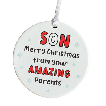 Funny Christmas Ornament Gift For Son, 7 of 7