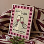 Personalised Partners In Wine Funny Friend Print, thumbnail 1 of 12