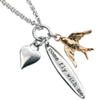 Sterling Silver Come Fly With Me Charms Necklace, 3 of 4
