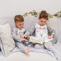 Personalised Grey Polar Bear Kids Christmas Pyjamas, thumbnail 7 of 12