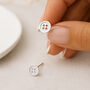 Sterling Silver Sewing Button Stud Earrings – 9mm, thumbnail 1 of 5