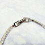 Diamond Gemstone Sterling Silver Tennis Bracelet, thumbnail 5 of 5
