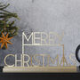 Gold Metal Merry Christmas Sign, thumbnail 1 of 2
