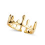 18 K Gold Dainty Drop Crown Band Ring, thumbnail 3 of 4