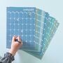 A4 Monthly Undated Wall Planner | 12 Pages | Blue Green, thumbnail 5 of 10