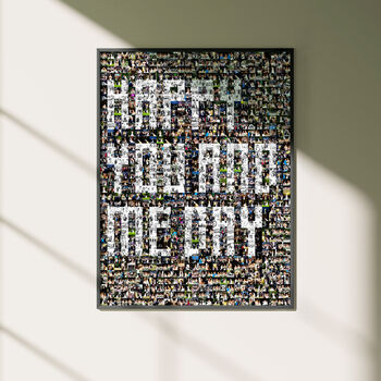 Personalised Anniversary Photo Mosaic Word Art – Made From Your Favourite Memories, 5 of 7