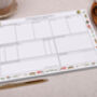 Pink Floral Personalised Weekly Planner Desk Pad, thumbnail 2 of 4
