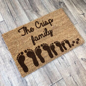 Personalised Footprints Doormat, 2 of 4